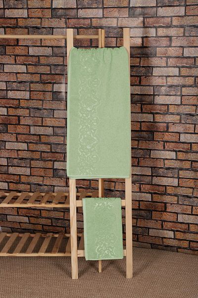 Mira Home 2 Piece Bath Towel Set 100% Cotton Shah Pattern