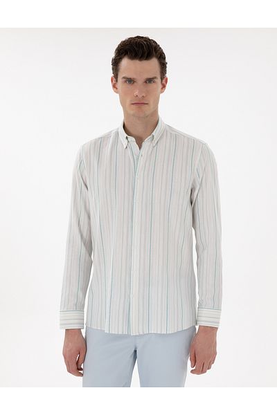 Pierre Cardin Μανιτάρι Regular Fit Μακρυμάνικο πουκάμισο 50305058-VR152