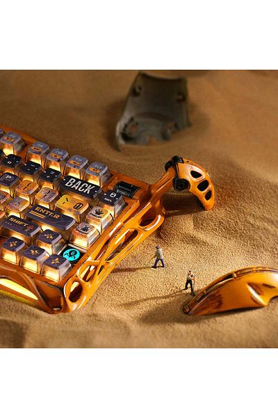 Gravastar Mercury K1 Pro 75% Wireless Mechanical Gaming Special Edition Keyboard - Worn Yellow