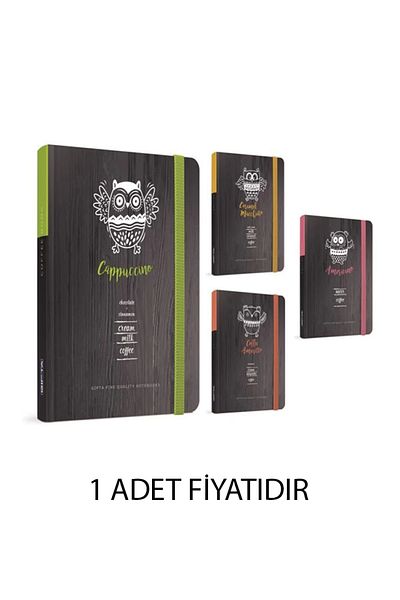 Gıpta Coffee Book Thread Stitched Hard Cover Notebook 17X24 120Yp. Striped