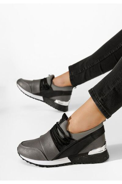 B T Shoes Γυναικεία Σνίκερς Κάμι Γκρέι