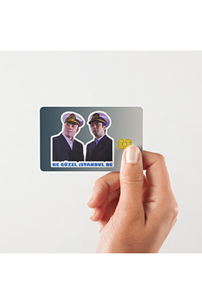 Huggy Craft Kurtlar Vadisi Çakır & Polat "Ne güzel istanbul be" yazılı Kart Kaplama Sticker