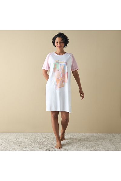 FAV Disney Princess Print Sleepshirt with Short Sleeves
