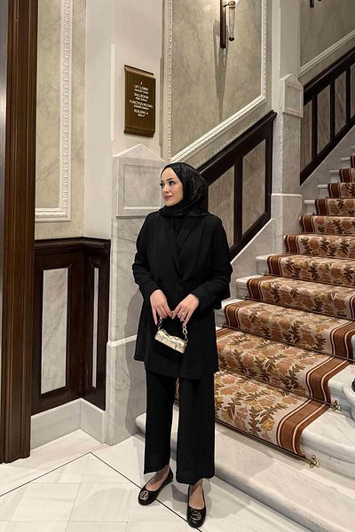 Melike Tatar Black Jacket Jumpsuit 32-9357-2