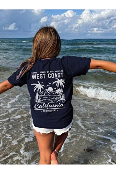 MORNİNG KİDS Μπλουζάκι για κορίτσια-αγόρια Navy Blue πίσω και μπροστά από χτε...