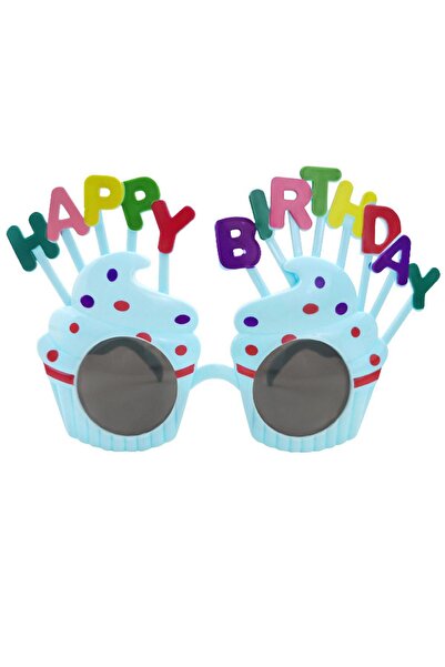 Patladı Gitti Happy Birthday Blue Party Glasses