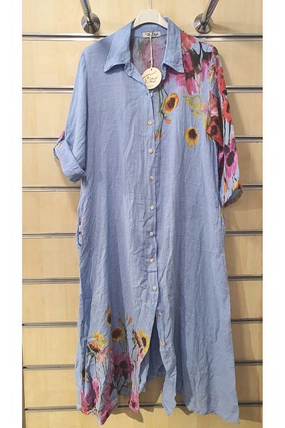 Park Moda ROCHIE CAMASĂ DE IN CU MODEL DE FLORI