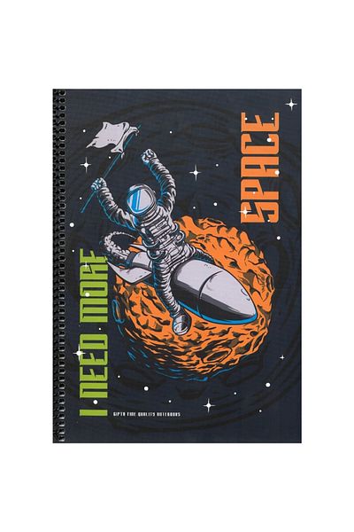 Gıpta Space Spiral Cardboard Cover A4 80 Yp Ruled Notebook