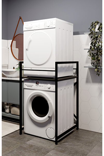 makbulce Çamaşır Makinası ve Kurutma Makinası Rafı Çamaşır Makinası Üstü Bany...
