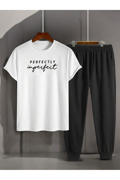 uyguntarz Unisex 2-Piece Los Angles Printed Tracksuit Set