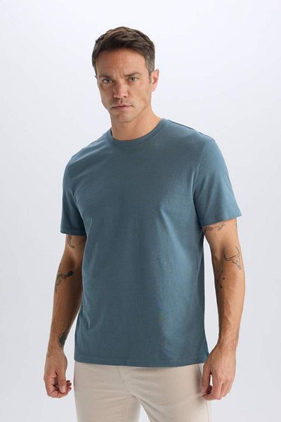 DeFacto Ανδρικό T-shirt V7699az/be576 Petrol