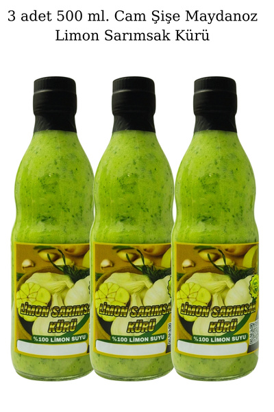 ayşeana yöresel Limon Sarımsak Kürü Maydanozlu 500 ml Cam El Yapımı (3 ADET)