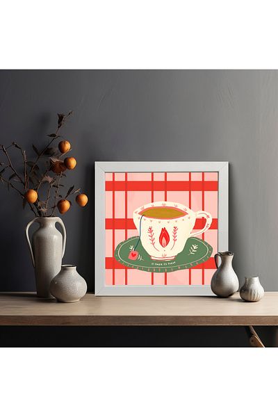 HOMEPACK Single Wooden Framed Painting One Piece Poster Painting Ktc/031