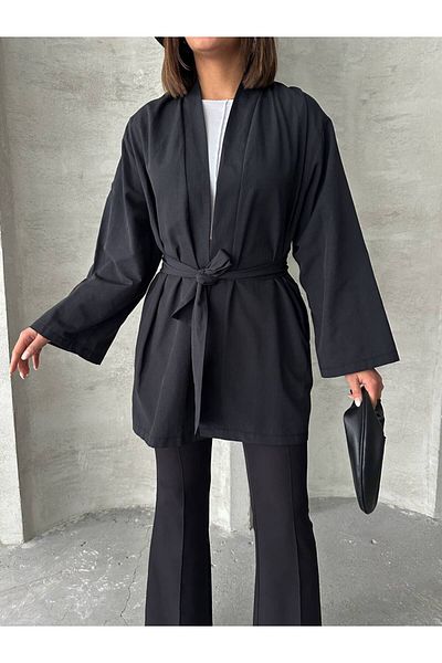 İLKCET MODA Дамско кимоно от поплин, голям размер