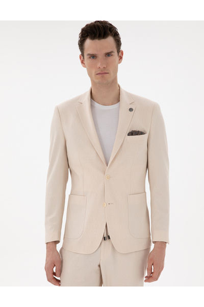 Pierre Cardin Bej Slim Fit Takım Elbise 50302416-VR011