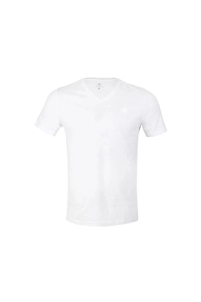 lumberjack Ανδρικό μπλουζάκι Ct106 V Neck - Off White