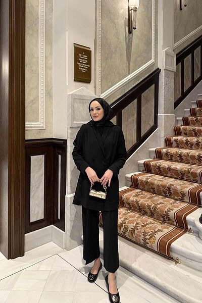 Melike Tatar Black Jacket Jumpsuit 32-9357-2
