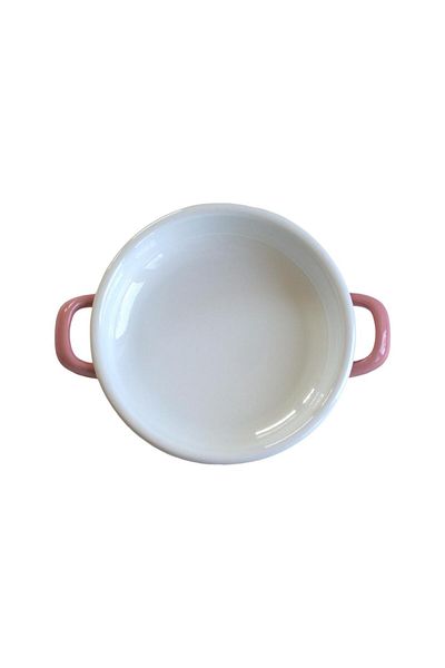 Elifle 18 cm Double Handle Egg Sahanı - Enameled Sahanı Healthy Omelet Pan