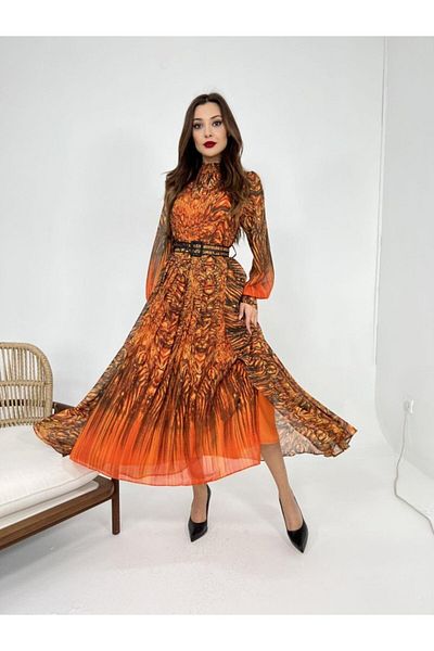 leyla sanat sanata yeni bir bakış açısı Leyla Art a New Perspective on Art 6451 Dress-Orange