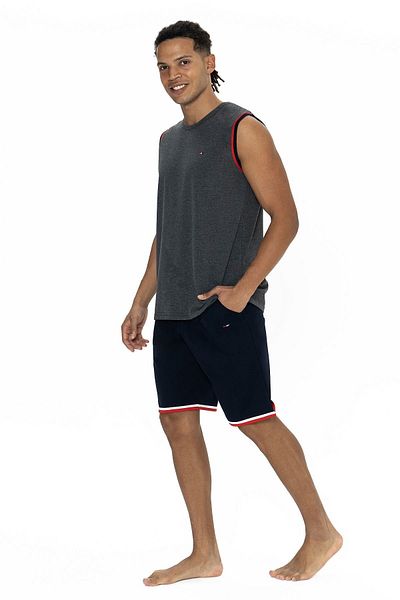 U.S. Polo Assn. Ανδρικό αμάνικο σετ πιτζάμες ποδηλασίας U.S. Polo Assn. 18872 Ανθρακίμελανζ