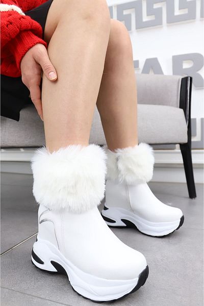 Madam Tarz Γούνινες μπότες Castita Wedge Sole