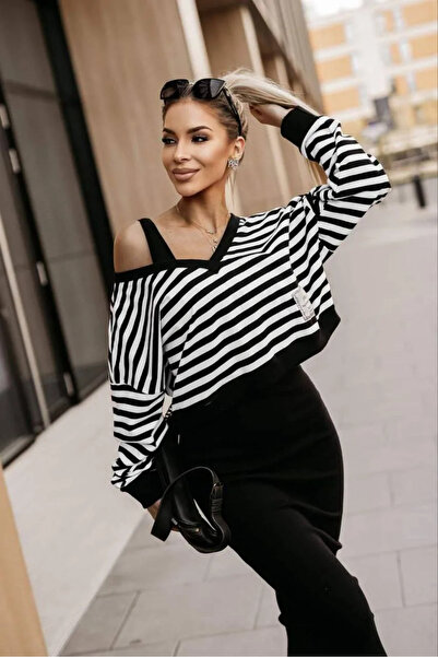 adorashop Women's 2-piece striped suit CANDY 3711-23