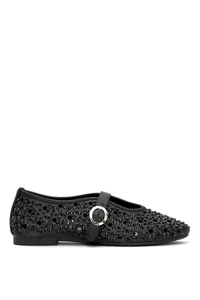Ayakkabı Fuarı Women's Black Ballerinas - Elite Pm567 K867T Model