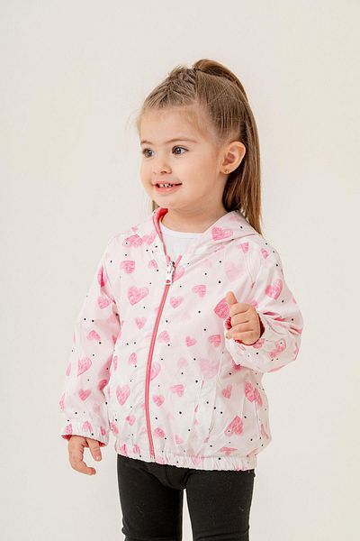 Chicsy Baby Double Sided Hooded Waterproof Raincoat with Style Heart Figure