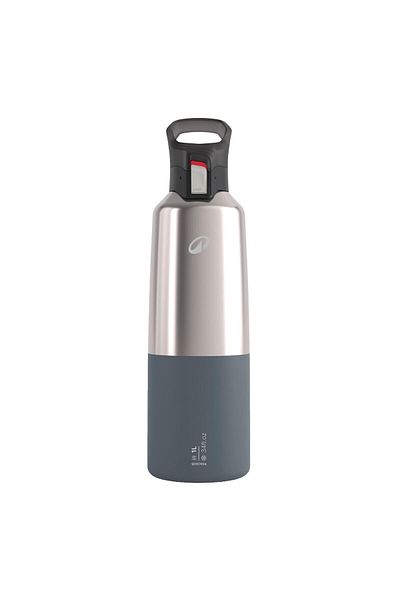 Decathlon Quechua Outdoor Stainless Steel Thermos - 1 L - Gray - 900
