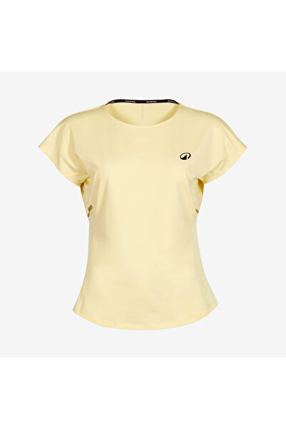 Decathlon Artengo Kadın Yuvarlak Yaka Tenis Tişörtü - Sarı - TTS Dry