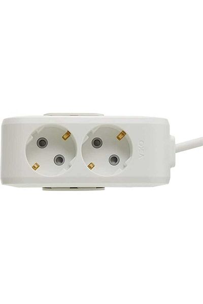 teknoenonline Gfc Store Multi-Let 2-Piece Grounded Wired Plug 1Mt Socket Mtshop 210035