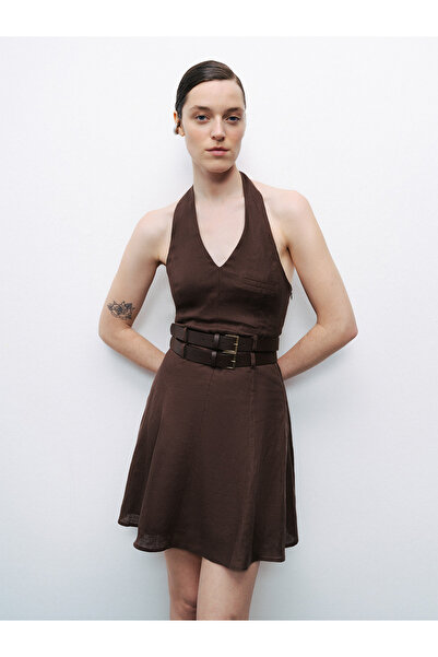 Nocturne Çift Kemer Detaylı Mini Elbise