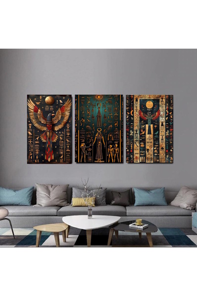 Tunax ÖZEL TASARIM MISIR TEMALI KANVAS TABLO EV DUVAR SALON OFİS DÜKKAN HEDİY...