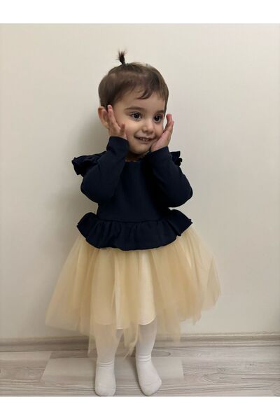 Babexi Kız Çocuk Siyah Fırfırlı Eteği Tüllü Elbise Kız Çocuk Tüllü Elbise Kız...