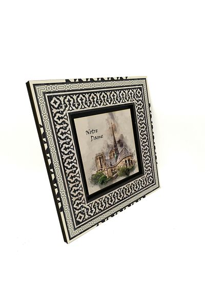 Sadrazam Notre Dame Printed Mdf Table 20X20 Krg-5