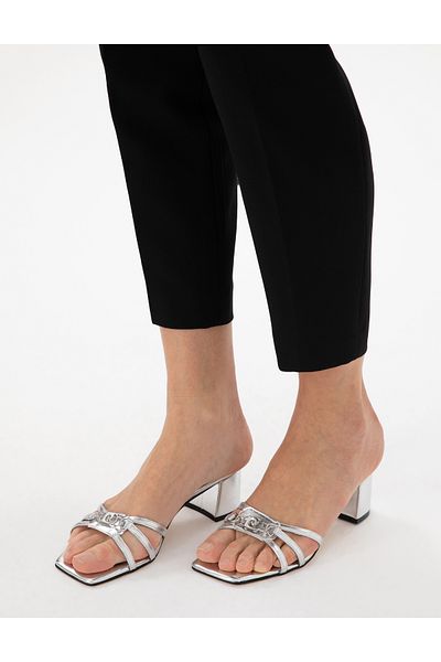Pierre Cardin Silver Heeled Slippers 50305467 -Vr107