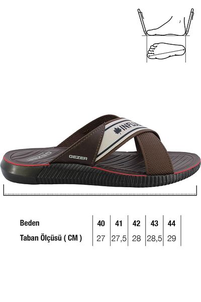 GEZER 12412 Men's Sea Beach Pool Bathroom Daily Slippers