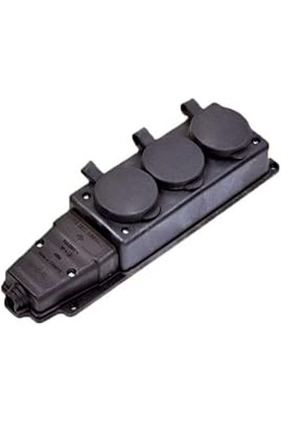 NcK Geçmez First Master Monophase Covered Socket Rubber 3-Plus Socket Avm 1114477