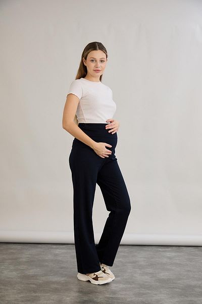 LİYACA Pantaloni sport cu picioare largi cu bandă abdominală de maternitate