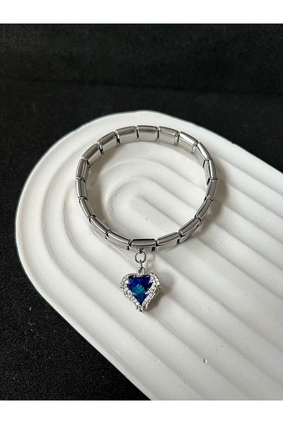 Sepetten Eve Steel Italian Charm Bracelet Magic Heart Model Adjustable Italian Charm Steel Bracelet 18cm