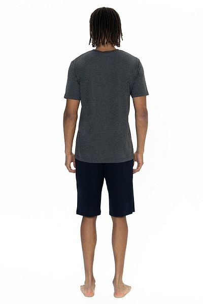 U.S. Polo Assn. U.S. Polo Assn. 18884 Men's Short Sleeve Crew Neck Shorts Pajama Set-Antracitmelange