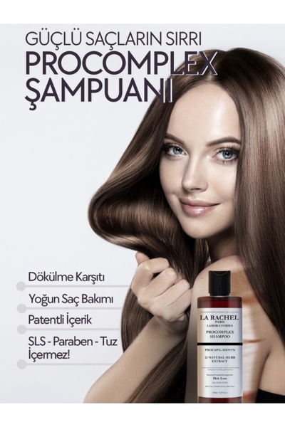 La Rachel Saç Dökülmesine Karşı Güçlü Koruma Ve Saç Büyümesini Destekleyen Doğal Bitki Özlü Şampuan