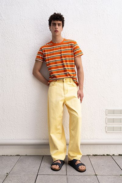 GIESTO Baggy Fit Yellow Jean