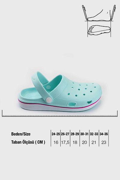 GEZER 12970 Model Soft Sole Girl's Garden Slippers and Sandals