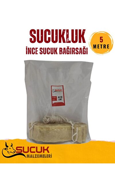SucukMalzemeleri İnce Sucuk Bağırsağı 5m – %100 Doğal & Kurutulmuş Sucuk Ipi