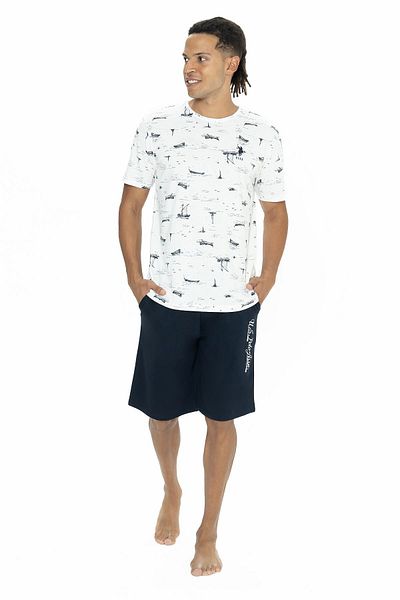 U.S. Polo Assn. U.S. Polo Assn. Men's Pajama Set - Ecru