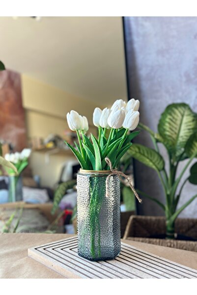 Kalya Concept Dekoratif Vazo Büyük Boy Altıgen Nervürlü Cam 20*9,5 Cm - Nervürlü Cam Origami Stil Pinterest Retro