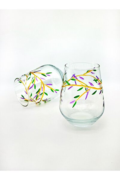 ÖzcamKristal 6 Kişilik Cam Eflatun Model El Yapımı Su Bardağı Takımı – Şık ve...