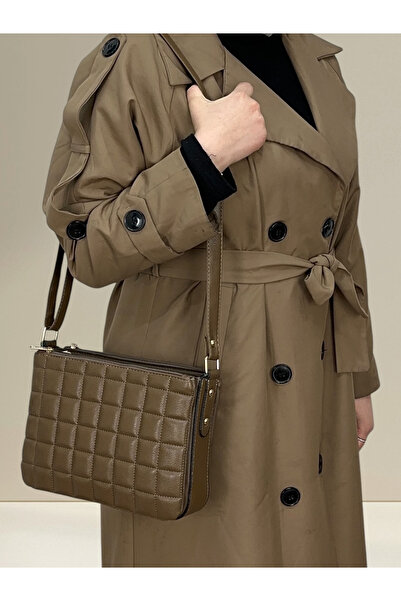 MOTTO Kapitone Üç Gözlü Kadın Çanta