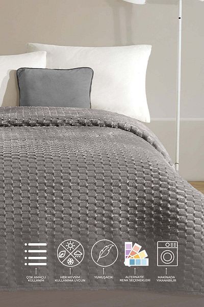 Elart Star Double Blanket, Anthracite Color